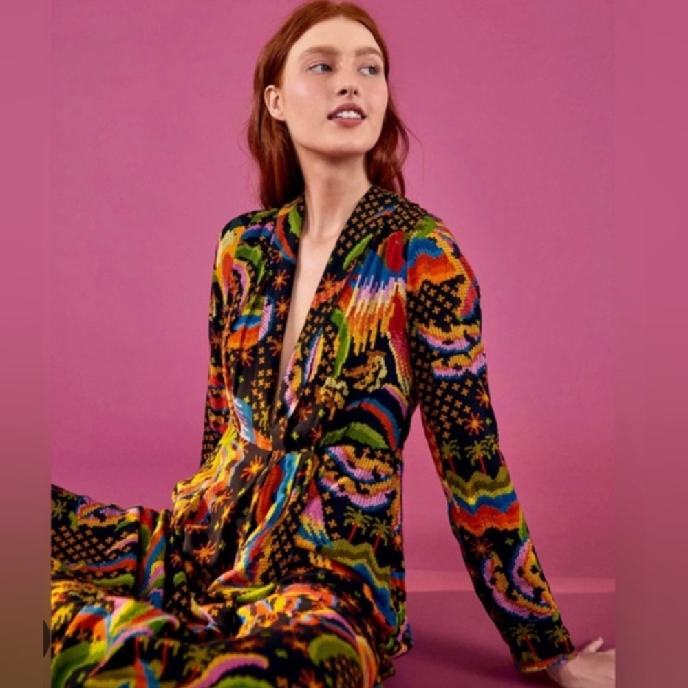 FARM RIO MACAW ISLAND MAXI DRESS